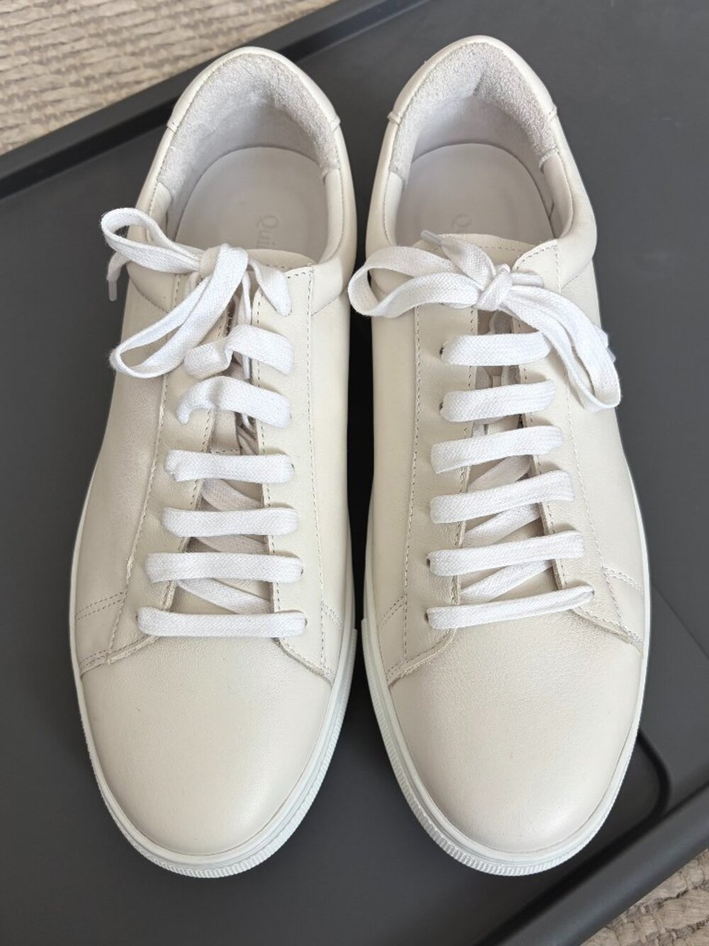 NWOT Quince Men's Italian Leather Everyday Sneaker White Size 9